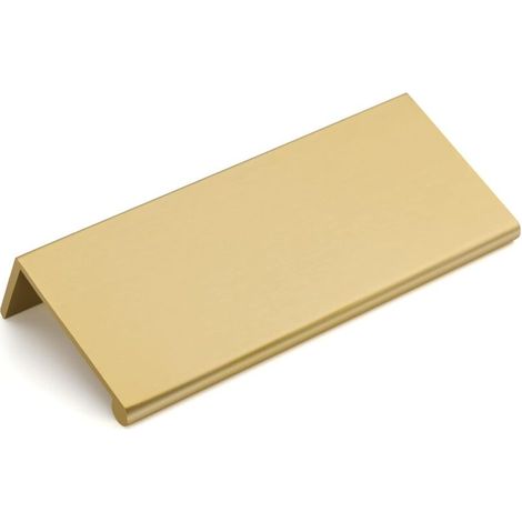 Poignée de meuble invisible en aluminium doré 150 mm – Poignée moderne pour armoires, tiroirs et placards – Installation facile avec vis incluses – 1 pièce (1/4)