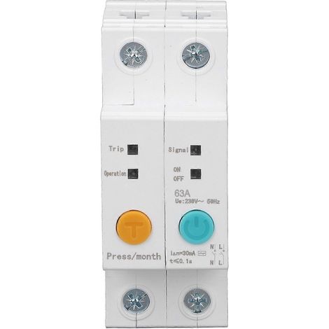 Intelligenter WLAN-Leistungsschalter mit Zeitrelais, DIN-Schienenmontage, App-Fernbedienung, 2-polig, 230 V AC, 63 A