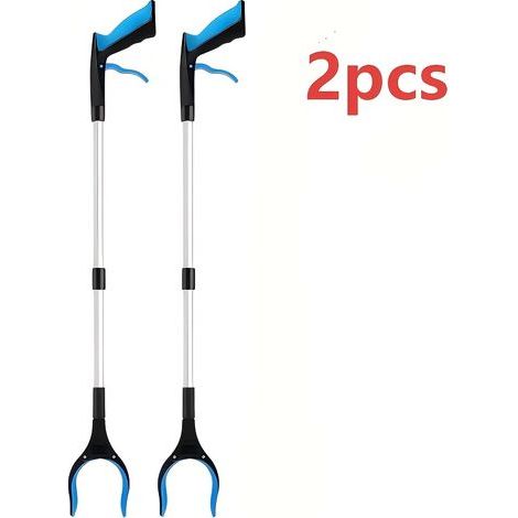 Lot de 2 pinces de préhension – Outil de ramassage pliable de 81 cm (32 pouces) avec mâchoire rotative à 360° et embout magnétique (1/5)