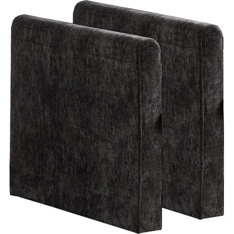 Canapé, en tissu et chenille, avec coussin, avec accoudoirs, noir, pour chambre, assise confortable, pour salon bureau appartement
