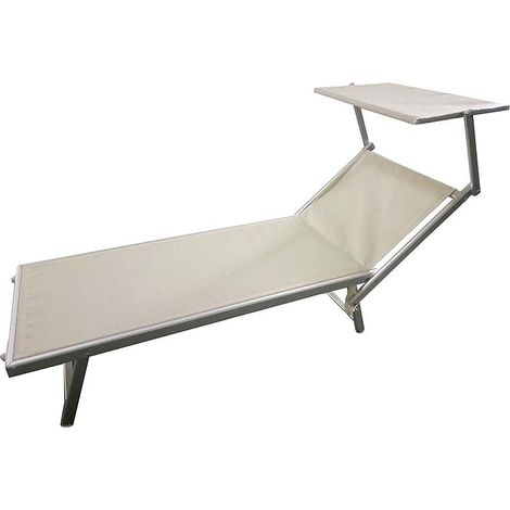 GARDENIA Lettino da mare l189xp61xh38cm grigio