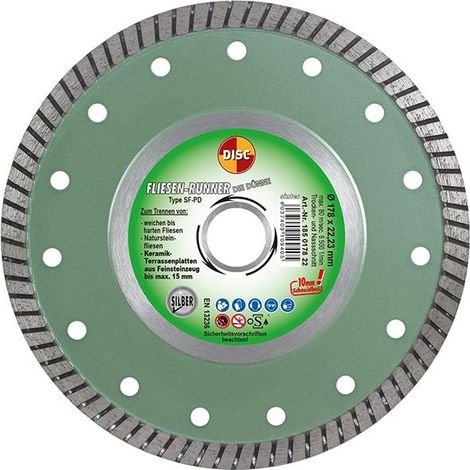 Diascheibe SF-PD 178x22,23 mm Ganzrand, Schnittstärke 1,6mm