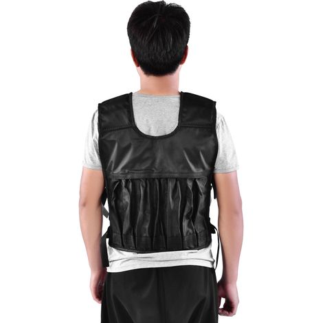 Gilet Poids - 10 kg - Tissu Oxford Épais - Ajustable avec Sangles Renforcées - Pour Entraînement Physique Adulte - 1 Pièce (1/5)