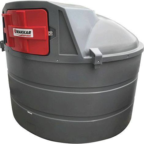 Sodise – Cuve de distribution gasoil 5000 litres – PEHD double paroi anti-UV – Bac de rétention avec couvercle cadenassable – Débit 56 l/min
