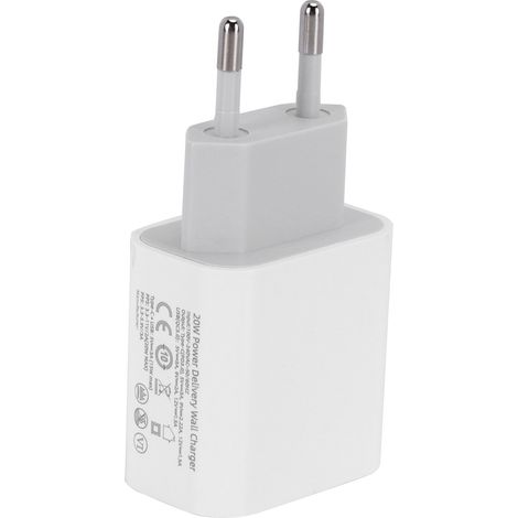 Chargeur PD 20W M3 pour téléphone portable et tablette, chargeur rapide TypeC, adaptateur secteur de voyage 100V-240V (prise UE)