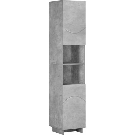 Armario de baño Gris Hormigón 36.5 x 38 x 180 cm vidaXL (1/5)