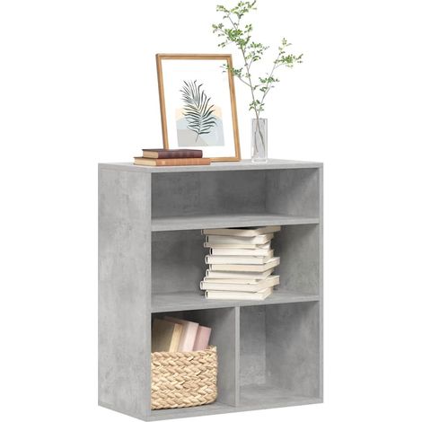 Bücherregal Betongrau 60x30x71,5 cm Holzwerkstoff