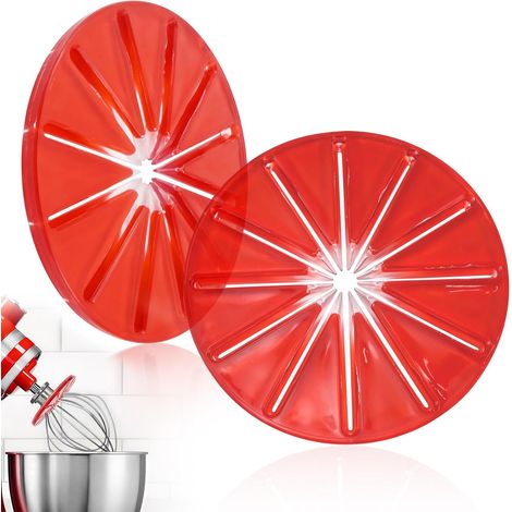2 Pieces Blender Splash Guard - Blender Cream Scraper Accessory Compatible with 6 Wire Whisks for Kitchen Processor, Pastry and Kitchen (1/5)
