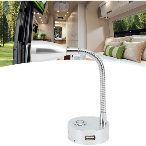10–30 V DC Leselampe für Wohnmobile, Yachten und Boote – Dimmbare, dreifarbige Touch-LED-Beleuchtung (Art.-Nr.: PY-RV102) Silber (1/5)