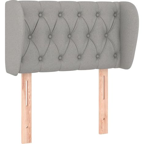 Maison Exclusive - Kopfteil mit Ohren Hellgrau 83x23x78/88 cm Sto