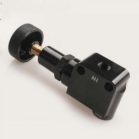 Bouton de soupape proportionnelle, soupape proportionnelle de frein anodisée robuste et plage de réglage de la pression de 100 à 1 000 PSI (NOIR) (1/5)