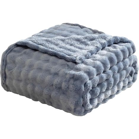 Couverture À Bulles - 100 x 150 cm - Flanelle Douce - Pour Canapé Lit Camping Voyage - 1 Pièce (1/5)