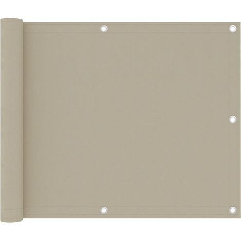 Paravento per balcone protezione privacy para privacy beige 75 x 500 cm tessuto oxford 020010029