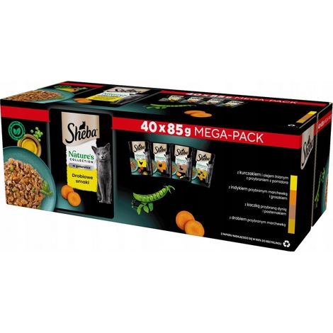 Aliment humide pour chat – Gelée de volaille – Sachet 80g – Riche en protéines et sans céréales – Enrichi en vitamines et minéraux – Sheba