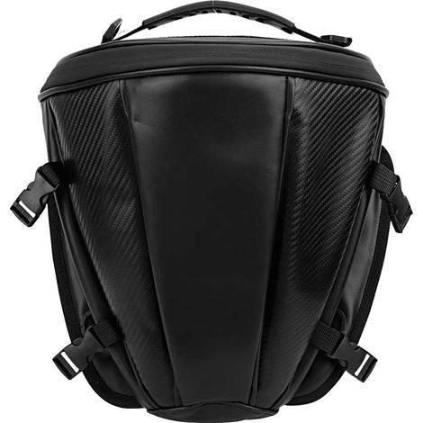 Motorrad-Hecktasche aus Kohlefaser, 3-in-1 wasserdichte Satteltasche, Handtasche und Schultertasche mit doppelten Reißverschlusstaschen zur Aufbewahrung auf dem Motorrad-Hecksitz (1/5)