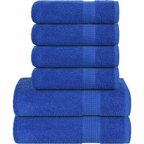 Ensemble de serviettes FROGN (6 pièces) Bleu 360 g/m² (1/5)