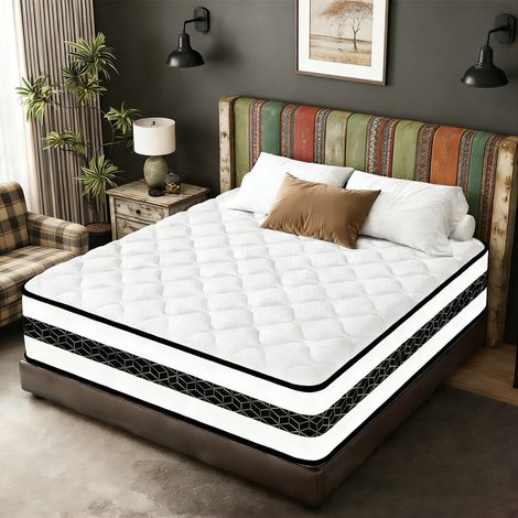 Matelas 140x190 cm, épaisseur nette 30 cm, confort,ergonomique, premium, hypoallergénique, ergonomique, soutien optimal (1/5)