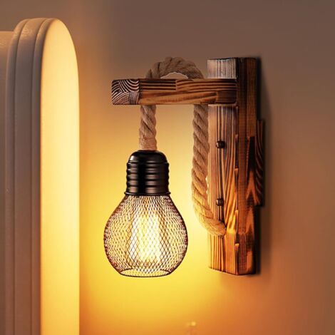 Applique Murale Intérieure, Lampe Murale LED Lampe Suspension Vintage Lampe Décorative, Industrielle E27 Luminaires Muraux Rétro Éclairage Intérieur pour Couloir Chambre Café Bar (1/5)