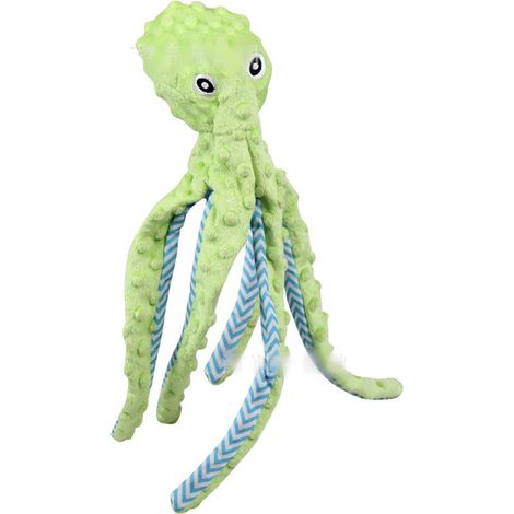 Peluche couineuse pour chien en forme de pieuvre mignonne, jouet à mâcher interactif pour chiens de petite, moyenne et grande taille, réduisant l'ennui. (1/5)