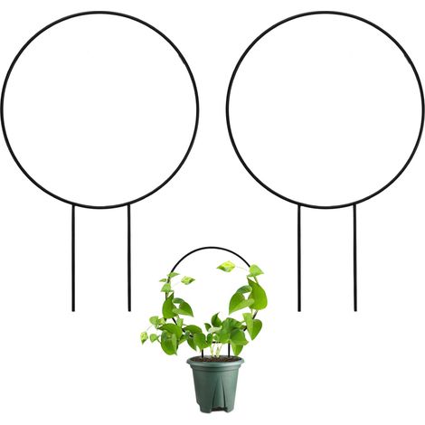 Lot de 2 petits treillis pour plantes grimpantes en pot, 34,8 cm, treillis de plantes d'intérieur et d'extérieur, support empilable (1/4)