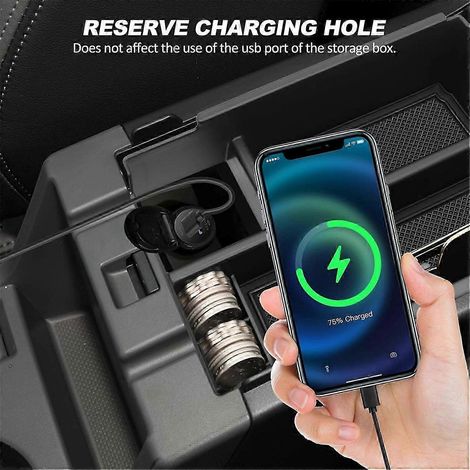 Bandeja organizadora de consola central para Subaru WRX 2022-2024 Misión automática Reposabrazos Almacenamiento secundario (1/4)
