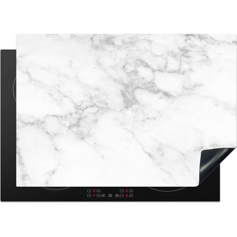 PROTECTION PLAQUE INDUCTION Marbre - Gris - Blanc - Marbre texturé Cuisine Accessoire 75x52 cm