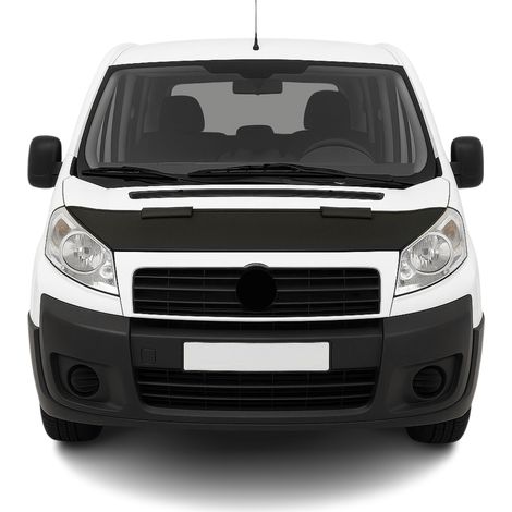 Protège Capot compatible avec Fiat Scudo 2007 à 2016, Bra de Capot Protection, Noir (1/5)