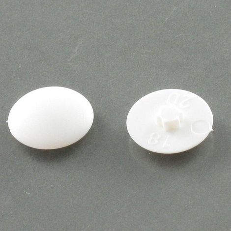 Cache tête de vis TORX T15 Diamètre de tête: 12 Polyéthylène RAL9010 blanc pur (1/3)