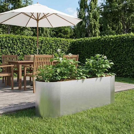 Cama de Jardín Elevada Acero inoxidable 120 x 40 x 40 cm