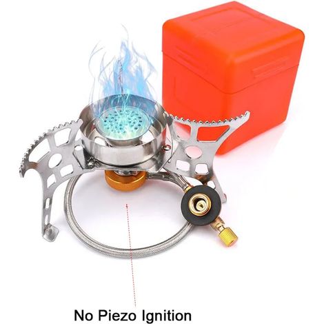 Réchaud à gaz de camping 3000W/3500W, brûleur ultraléger et séparable, idéal pour la randonnée et le camping. Réchaud à gaz portable 캠핑. (1/5)
