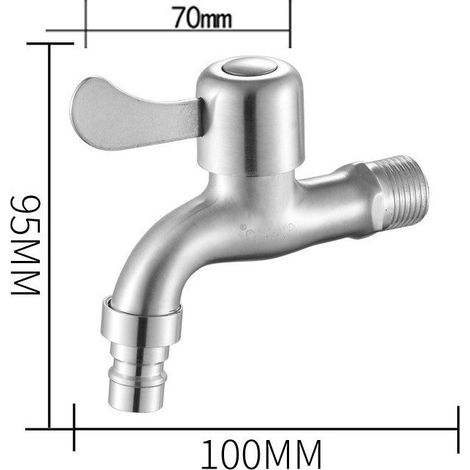 Robinet De Jardin - Laiton Massif - Résistant À La Corrosion - Pour Machine À Laver Et Baignoire - 1 Pièce (1/5)