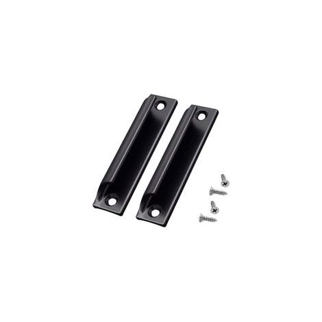Juego de 2 tiradores de aleación de aluminio, tirador para puerta corredera, tirador para puerta de balcón, tirador para cajón de armario, herrajes para muebles con tornillos (negro)