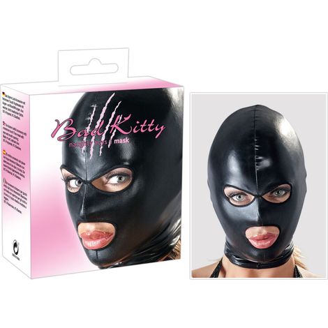 Bad Kitty – Schwarze Maske mit Öffnungen für Augen und Mund (1/5)