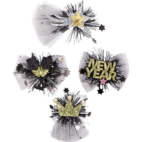 4 Stück pack Neujahrs Haarspangen Frühlingsfest Haarschmuck für Damen Stabile Farbechte Party Haarnadeln mit Goldkrone Stern Chinesischer Stil Bühnen und Festzubehör (1/5)
