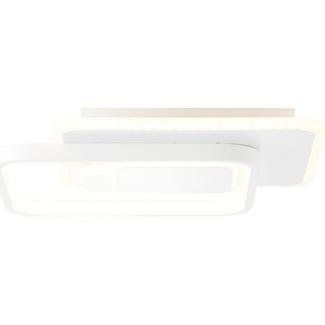 BRILLIANT Geron Wand- und Deckenleuchte 31x31cm weiß Innenleuchten,Deckenleuchten,-dekorativ 1x 24W LED integriert, (Lichtstrom: 3138lm, Lichtfarbe: 3000K) Energiesparend und langlebig durch LED-E (1/5)