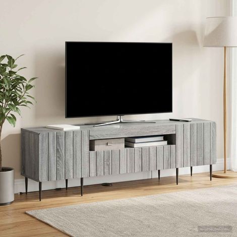 vidaXL LED TV Cabinet ZWOLLE 153 x 35 x 43 cm Grey Sonoma (1/5)