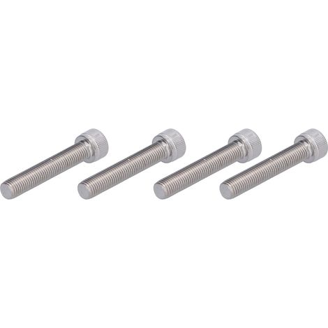 Ensemble de 4 vis à tête hexagonale creuse et vis à tête cylindrique creuse, acier inoxydable A2, filetage fin 1,25 mm, fixations, quincaillerie, M10x55 (1/5)