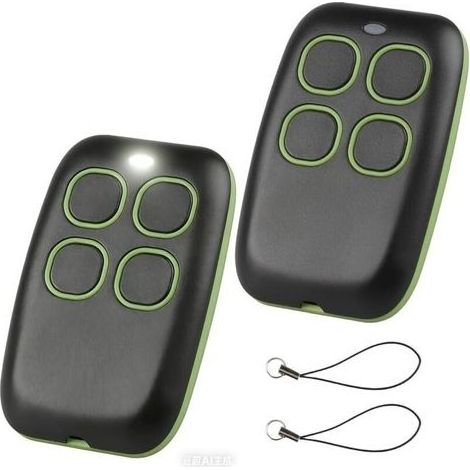 2PCS Remote Universal 4 in 1 for Gates, Doors of Garage and Shutters Bearings - Duplicateur Programming, Frequency of Bip of 250 to 913 Mhz, Codes Fixes and Bearings - green (1/5)