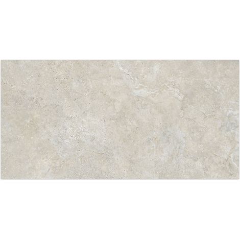 Carrelage effet Travertin Gris Beige 120x60x0,9 cm In&Out Castorel - Sol et mur intérieur et Sol extérieur (vendu par carton de 1,44 m²) - RO'MA CARRELAGE