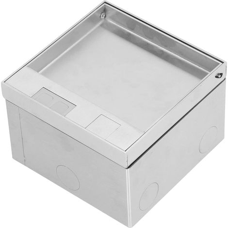 Prise de sol, boîte de prise encastrée en acier inoxydable, double prise, étanche, prise de bureau avec deux prises CA 250 V 4000 W (1/5)