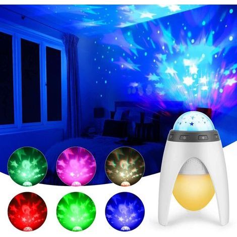 ZOLGINAH LED-Sternenprojektorlampe, Kindernachtlicht, rotierende Wolkensternprojektorlampe, 7 Farben, Timer, USB-betrieben, Sternenprojektions-Nachtlicht für Babys, Kinder und Erwachsene (1/5)