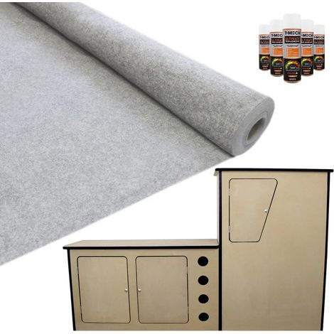 T-Mech 11m2 Van Lining Carpet Super Stretch Kit Silver Grey