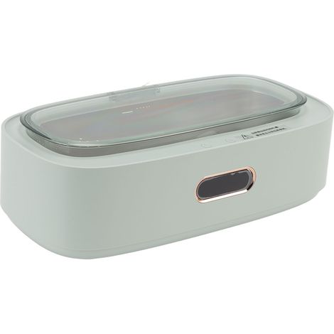 Nettoyeur ultrasonique portable 100-240 V pour la maison, idéal pour les lunettes, les pinceaux de maquillage, les bijoux et les prothèses dentaires - Norme européenne verte (1/5)