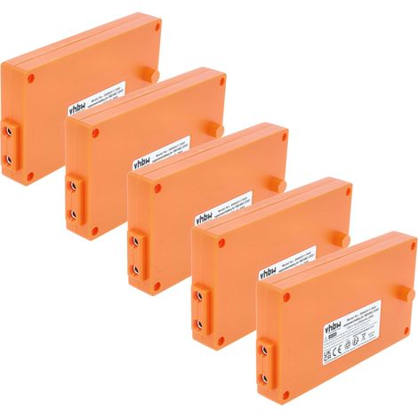 vhbw 5x Akku kompatibel mit Gross Funk Vario Industrie-Funkfernsteuerung Fernbedienung (2000 mAh, 12 V, Li-Ion)