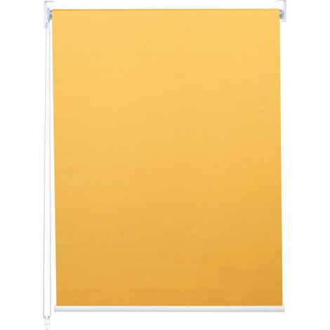 Estor enrollable opaco para ventana protección solar estor lateral 60x230cm amarillo opaco 040004435