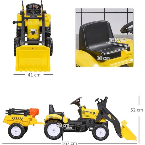 Vélo-chargeur pour enfants, chargeur frontal directionnel, à partir de 3 ans, à pédales, jaune/noir (1/5)