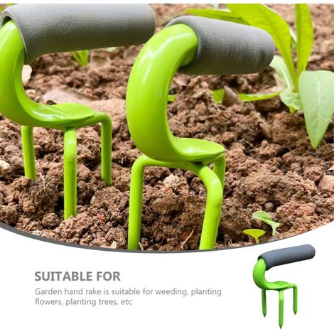 Mini griffe de jardin - outil de bêchage manuel - petite houe de jardin en métal - râteau à main robuste - cultivateur pour travaux de jardinage (1/4)