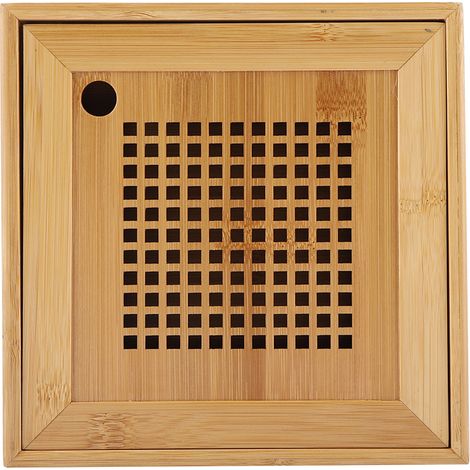 Mini plateau de service carré en bois pour thé Kongfu (1/5)