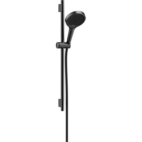 Hansgrohe Rainfinity - Brausegarnitur: Handbrause, Stange und Schlauch, 3 Strahlarten, Chrom schwarz gebürstet 28745340 (1/3)