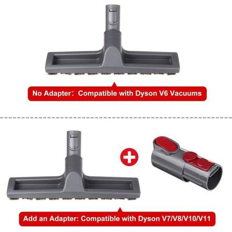 Tête Brosse Sol - Pivotante 180° - Profil Ultra-Fin - Compatible Dyson V6 V7 V8 V10 - Avec Adaptateur - 1 Pièce (1/5)